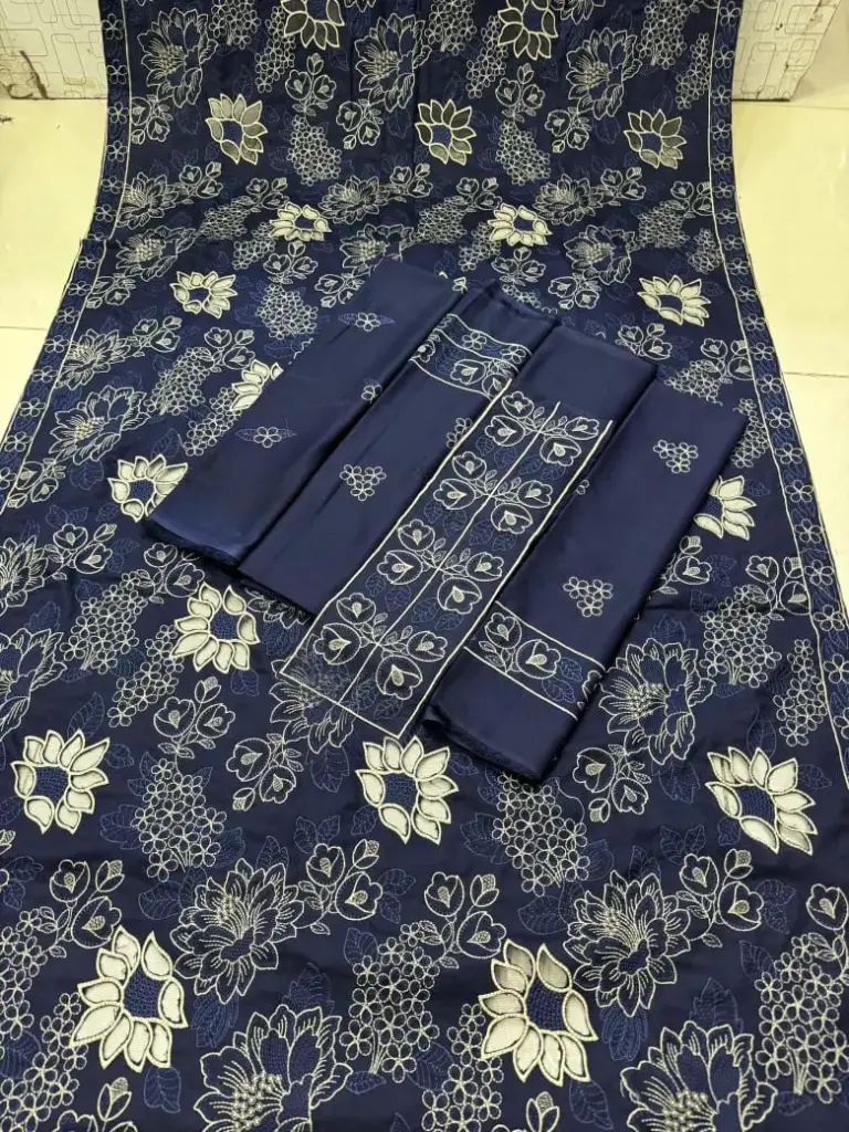 Dhanak 3 piece embroidered suit 12