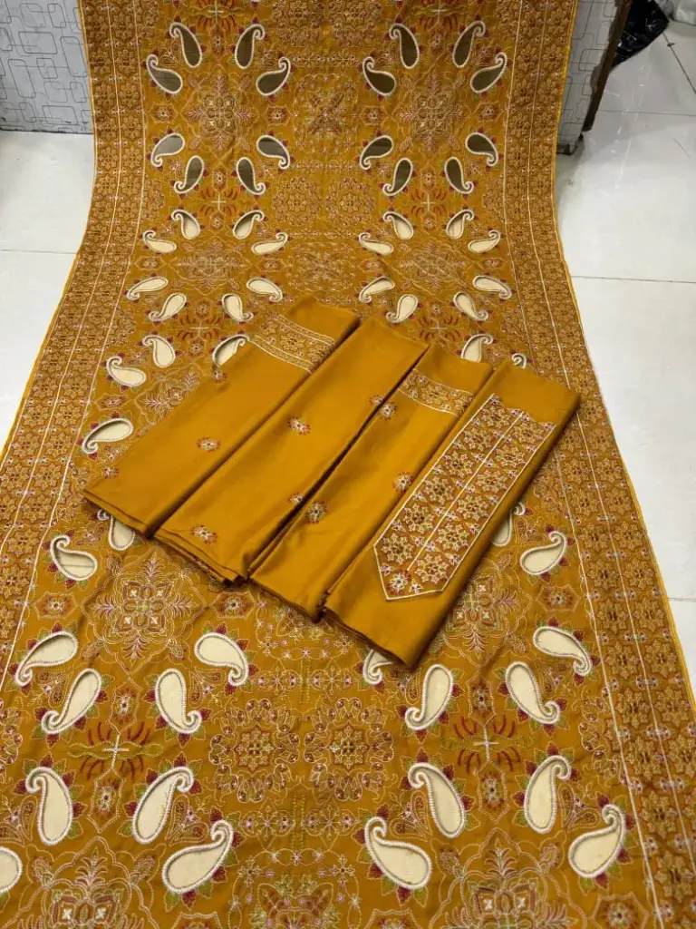 Dhanak 3 piece embroidered suit 13