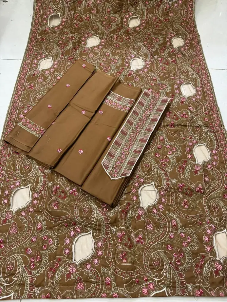 Dhanak 3 piece embroidered suit 14