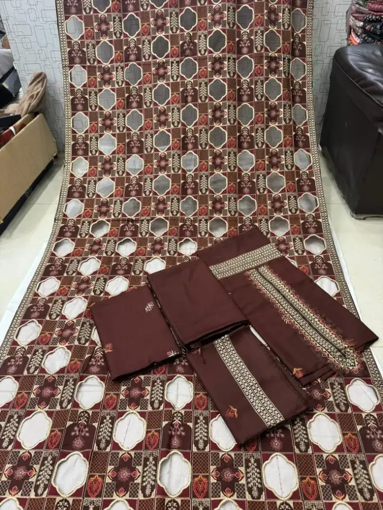 Dhanak 3 piece embroidered suit 18