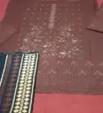 3 Piece Unstitched Heavy Embroidered Dhanak Wool Suit || مخملی دھاگے کی شال4