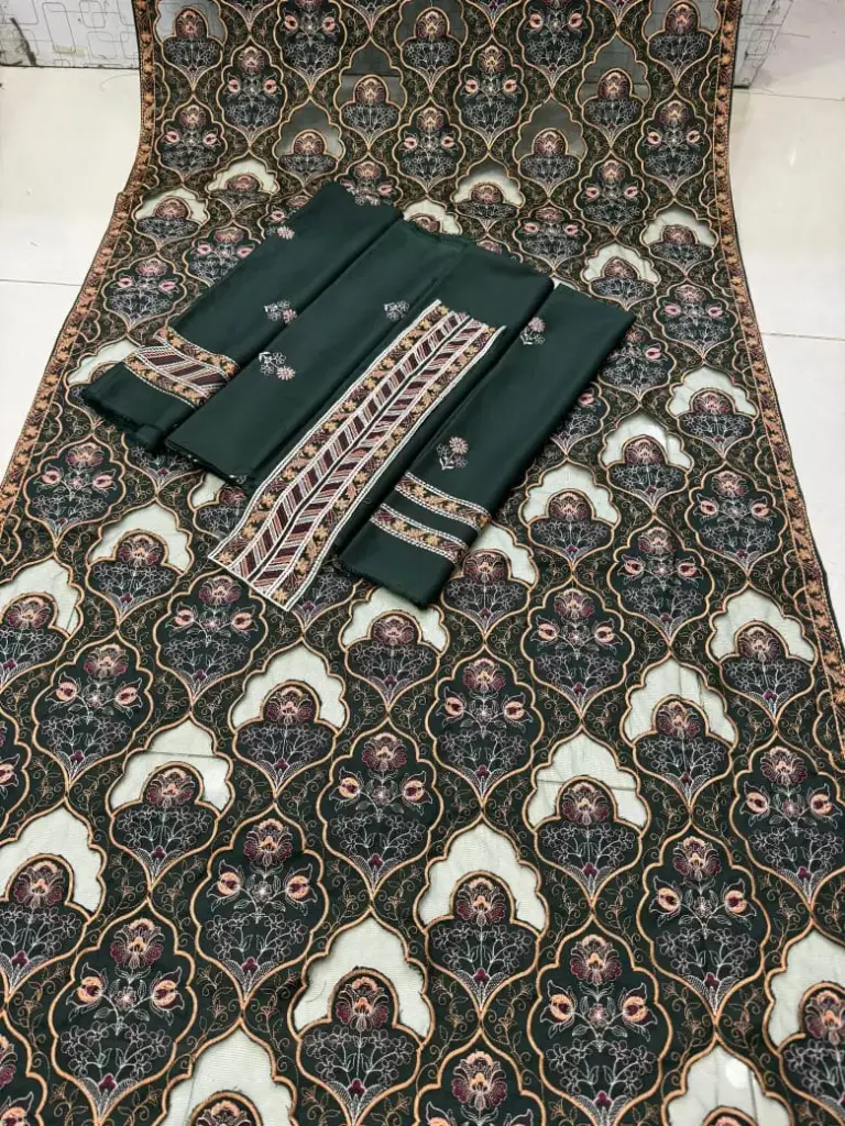 Dhanak 3 piece embroidered suit 3