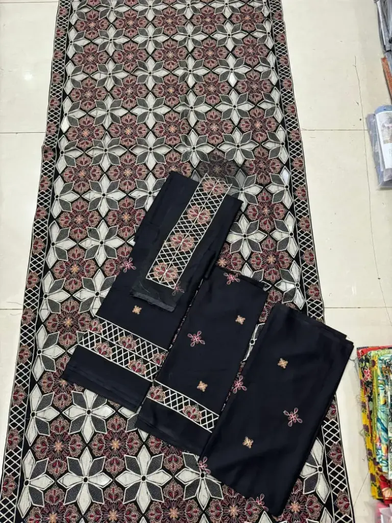 Dhanak 3 piece embroidered suit 6