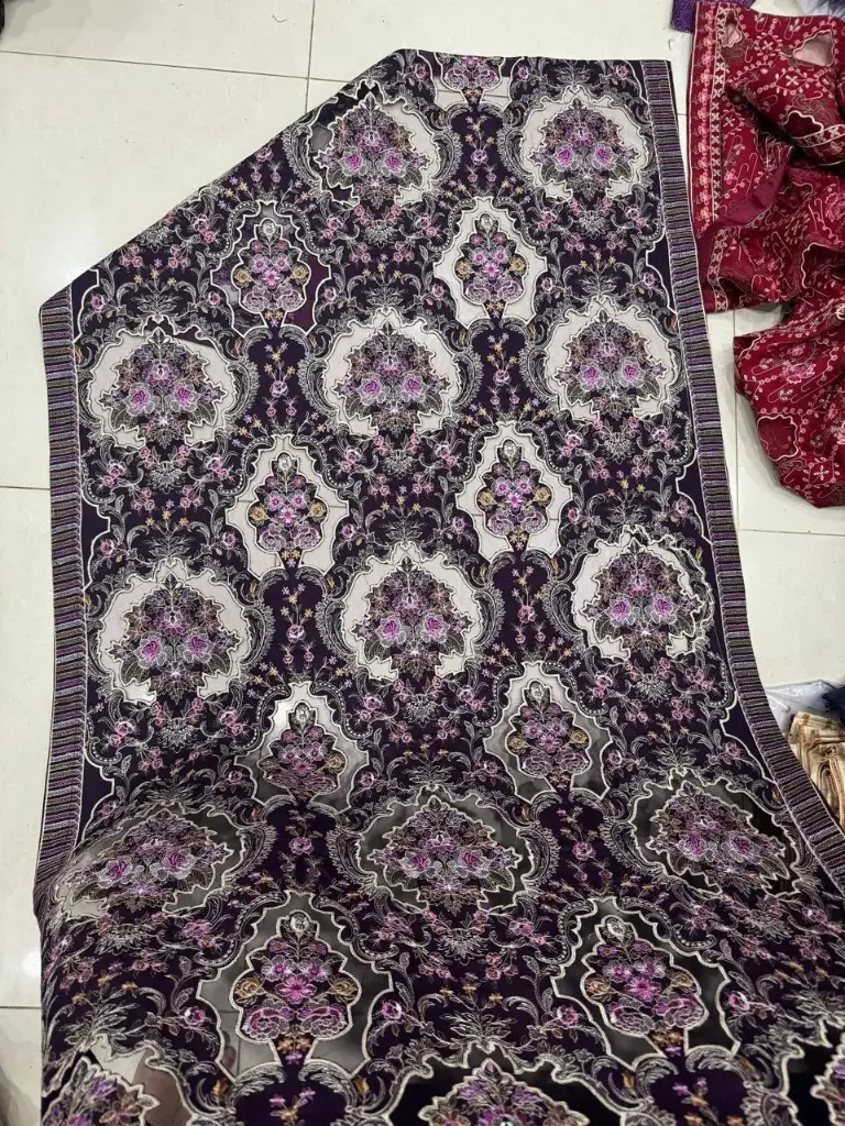 Dhanak 3 piece embroidered suit 7